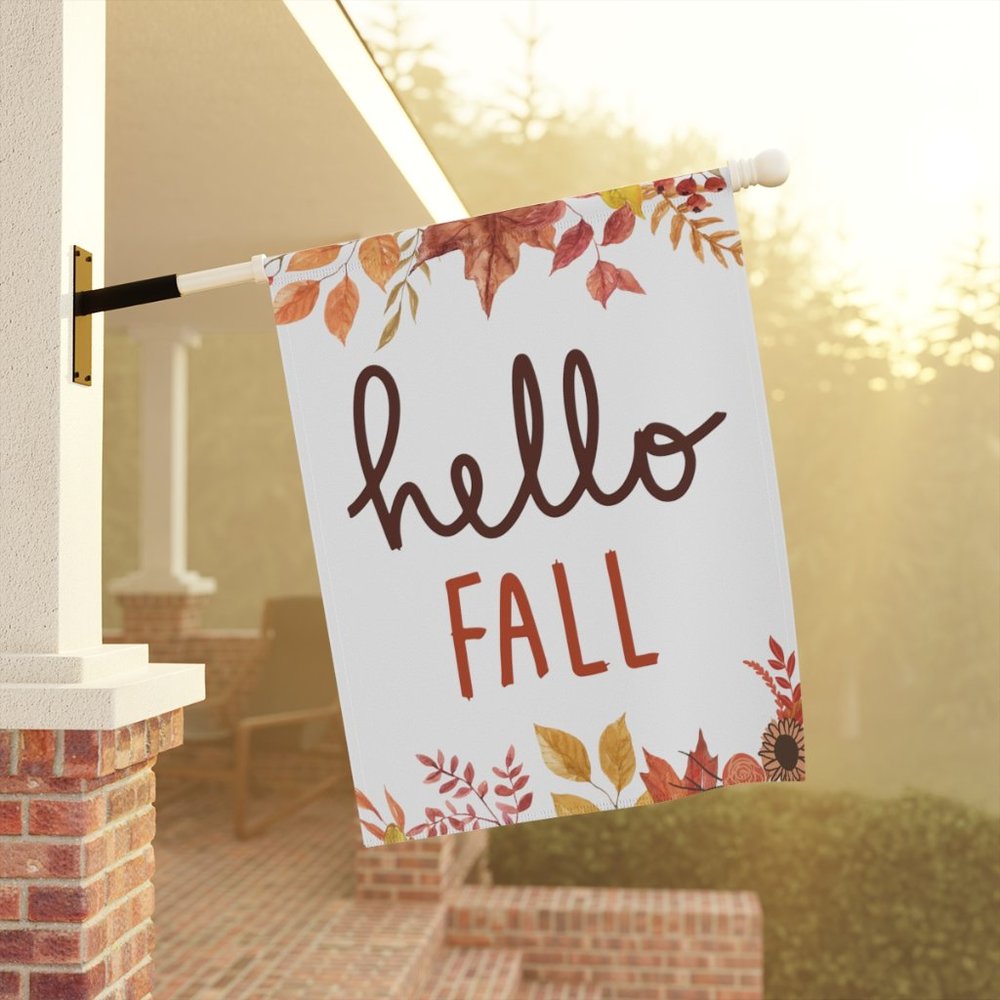 Hello Fall Flag - Picture 2 of 4
